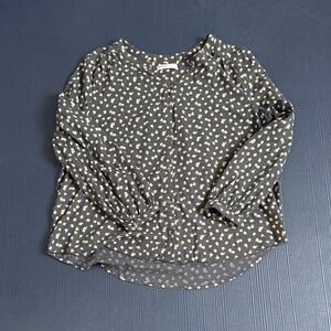 Sonoma Floral-Print Button Down Blouse, L, excellent condition